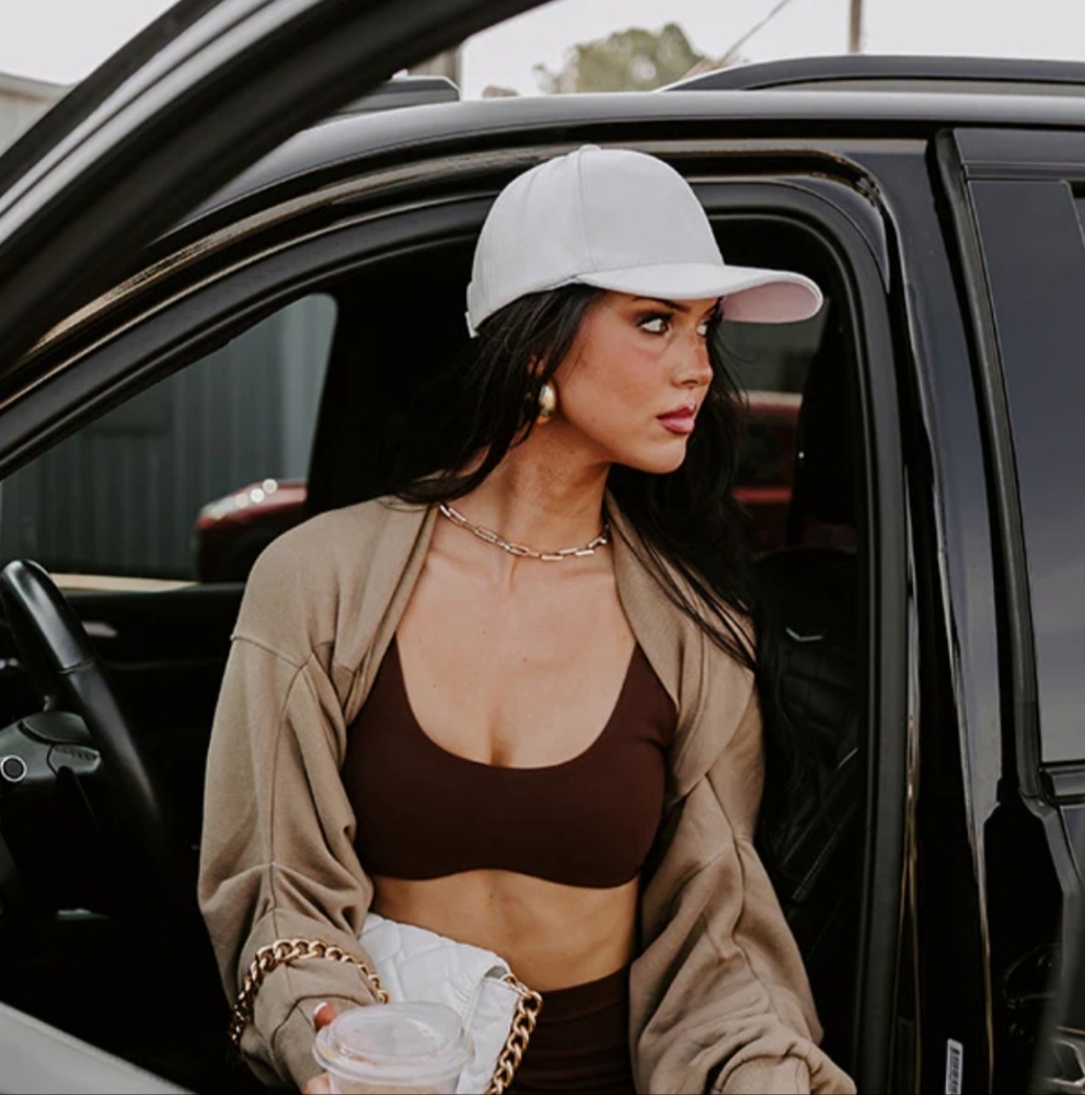 White Faux Leather Ball Cap